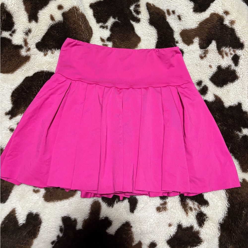 SHEIN Pink Skater Mini Skirt